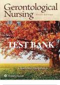 Test Bank For Gerontological Nursing 9th Edition Eliopoulos, All Chapters Covered