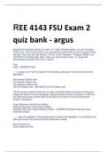 REE 4143 FSU Exam 2  quiz bank - argus