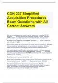 Bundle For CON 237 DAU Exam Questions and Answers All Correct