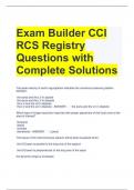 Bundle For CCI RCS Registry 2023 Exam Questions with All Correct Answers