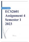 ECS2601 Assignment 4 Semester 1 2023