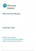 Mark Scheme (Results) November 2022 Pearson Edexcel GCE2022