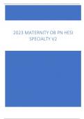 2023 MATERNITY OB PN HESI  SPECIALTY V2