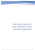 MED SURG: CHAPTER 17  FLUID, ELECTROLYTE, AND  ACID-BASE IMBALANCES