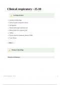 Respiratory system and conditions summary