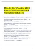 Mendix Certification 2023 Exam Questions with All Complete Solutions 