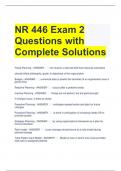 NR 446 Exam 2 Questions with Complete Solutions 