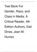 A Complete Test Bank For Gender, Race, and Class in Media, A Critical Reader, 4th Edition Authors, Gail Dines, Jean