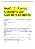 IAAO 101 Review Questions with Complete Solutions 