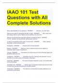 IAAO 101 Test Questions with All Complete Solutions 