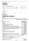 AQA A level COMPUTER SCIENCE Paper 2 June 2022 question paper