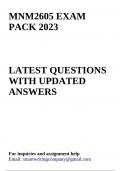 MNM2605 EXAM PACK 2023