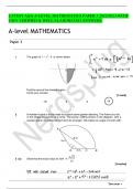 LATEST AQA A-LEVEL MATHEMATICS PAPER 3 2022/2023.WITH 100% VERIFIED & WELL ELABORATED ANSWERS.  A-level MATHEMATICS Paper 3