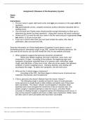  BIOL 2130 Assignment 2-Diseases of the Respiratory System study guide spring 2023