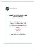 Bundle of Care of the Older Adult Exams Questions with Complete Solutions Latest 2023.