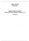 Engineering Economics Financial Decision Making for Engineers 6th Canadian Edition, 6e By Niall Fraser, Elizabeth Jewkes, Mehrdad Pirnia (Solution Manual)