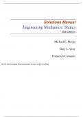 Engineering Mechanics, Statics and Dynamics 2nd Edition By Michael Plesha, Gary, Francesco Costanzo (Solution Manual)