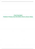 Final Test Bank Pediatric Primary Care 6th Edition Burns, Dunn, Brady