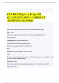 CCI RCS Registry Prep| 385  QUESTIONS 100% CORRECT  ANSWERS 2023/2024