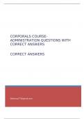 CORPORALS COURSE- ADMINISTRATION QUESTIONS WITH CORRECT ANSWERS