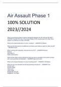 Air Assault Phase 1  100% SOLUTION  2023//2024