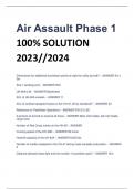 Air Assault Phase 1 100% SOLUTION  2023//2024