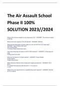 The Air Assault School  Phase II 100%  SOLUTION 2023//2024