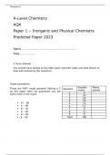 AQA A-Level Chemistry Paper 1 – Inorganic and Physical Chemistry Predicted Paper 2023 with Mark Scheme