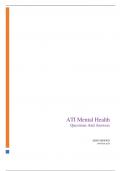 ATI Mental Health  Questions And Answers  100% VERIFIED  UPDATED 2023 