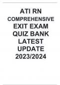 ATI RN COMPREHENSIVE EXIT EXAM QUIZ BANK LATEST UPDATE 2023/2024