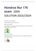 Hondros Nur 176  exam 100%  SOLUTION 2023//2024