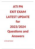ATI PN EXIT EXAM LATEST UPDATE for 2023-2024- Questions and Answers