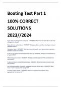 Boating Test Part 1 100% CORRECT  SOLUTIONS  2023//2024