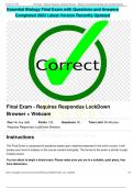 Essential Biology Final Exam with Questions and Answers  Completed 2023 Latest Version Recently Updated