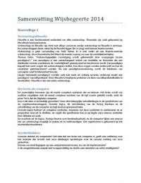 Samenvatting Wijsbegeerte 2014