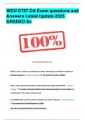 WGU C787 OA Exam questions and Answers Latest Update 2023 GRADED A+