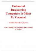 Enhanced Discovering Computers 1st Edition By Misty E. Vermaat (Solution Manual)