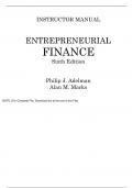 Entrepreneurial Finance 6th Edition By Philip Adelman, Alan Marks (Solution Manual)