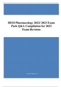 HESI Pharmacology 2022/ 2023 Exam Pack Q&A Compilation for 2024 Exam Revision