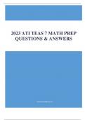 2023 ATI TEAS 7 EXAM PREP Q&A Reading, Math, Science & English | 100% verified 