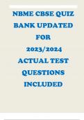 NBME CBSE QUIZ BANK UPDATED for 2023-2024 (ACTUAL TEST QUESTIONS INCLUDED)