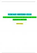 NURS 6635 Midterm Exam 2022/2023 [100% correct answers & explanations]