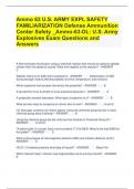 Ammo 63 U.S. ARMY EXPL SAFETY FAMILIARIZATION Defense Ammunition Center Safety _Ammo-63-DL: U.S. Army Explosives Exam Questions and Answers