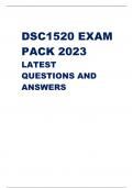 DSC1520 EXAM PACK 2023