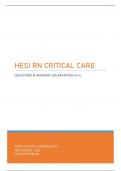 HESI RN CRITICAL CARE - QUESTIONS & ANSWERS (GUARANTEED A++) 100% ACTUAL SCREENSHOTS TEST (SCORE 1206) LATEST VERSION
