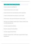 NYC FSD Test Study Guide | 200 Questions with 100% Correct Answers | Verified | 96 Pages