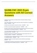 NASM-CNC 2023 Exam Questions with All Correct Answers