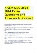 NASM CNC 2023-2024 Exam Questions and Answers All Correct