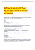 NASM CNC 2023 Test Questions with Correct Answers