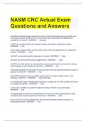 NASM CNC Actual Exam Questions and Answers 